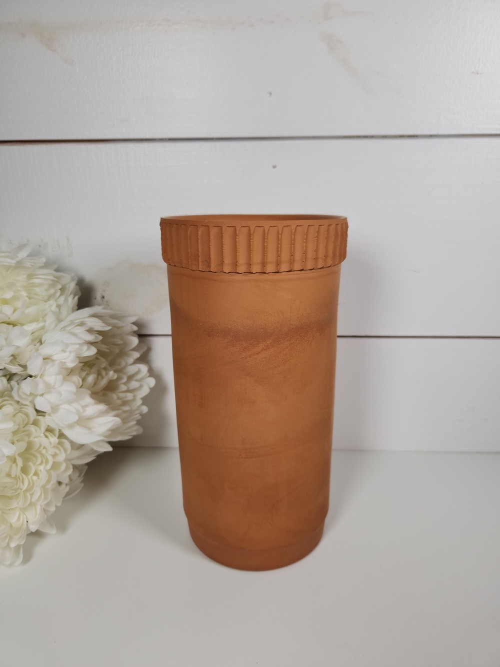 Vintage Terracotta Wine Bottle Cooler Made in Italy | Rustic Clay Wine Chiller